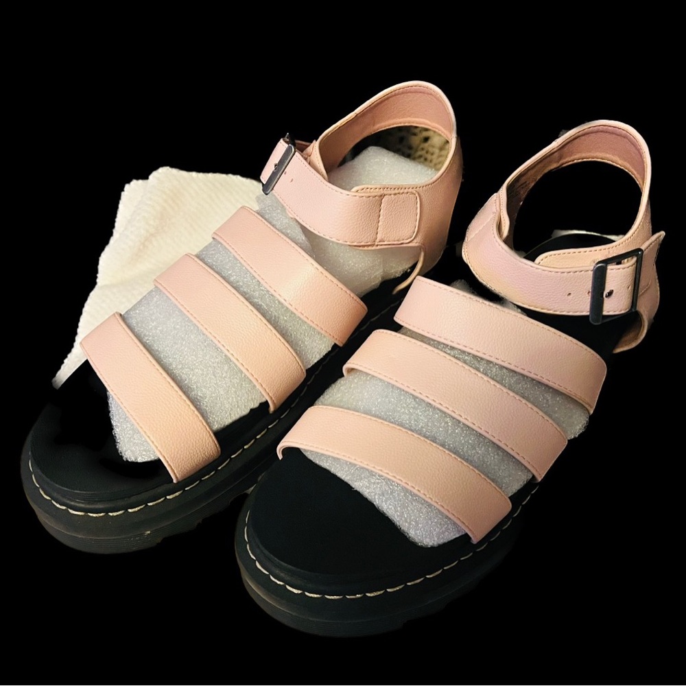 Portland Pink Sandals with straps. Size 11M, New with Box (Med-Heavyweight)